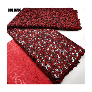 Tradizione africana moda all'ingrosso tessuto di pizzo tessuto di ricamo di cristallo austriaco <span class=keywords><strong>Guipure</strong></span> per indumento Senegal e Mali - Product Image 2