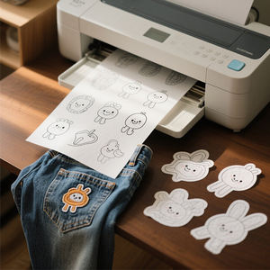 Stiker Transfer tahan lama lapisan bordir larut air transparan untuk jahitan halus di pakaian & sepatu - Product Image 5