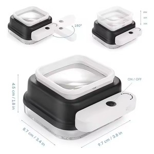 Lente d'<span class=keywords><strong>Ingrandimento</strong></span> Pieghevole 10/15/20X con Luce LED UV, Lente Portatile Illuminata <span class=keywords><strong>per</strong></span> Giornali, <span class=keywords><strong>Occhiali</strong></span> Ingrandenti Utili - Product Image 5
