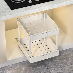 Organiseur de placard coulissant OWNSWING, étagère de rangement <span class=keywords><strong>sous</strong></span> l'<span class=keywords><strong>évier</strong></span> avec rail coulissant, panier coulissant multifonction - Product Image 6