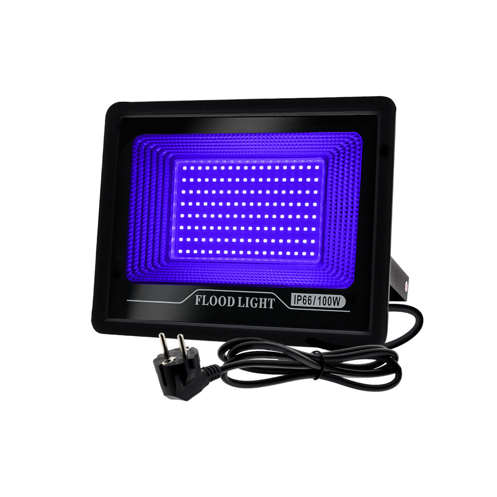 50W/100W Waterproof IP67 LED UV Flood Light 365nm/395nm for Halloween and Road Use