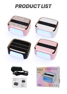 Lampe à <span class=keywords><strong>ongles</strong></span> <span class=keywords><strong>UV</strong></span> LED portable haute puissance 168W, machine à <span class=keywords><strong>ongles</strong></span> en plastique durable, séchage rapide, <span class=keywords><strong>appareil</strong></span> de photothérapie 110-240V 365nm - Product Image 6