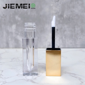 JIEMEI Bouteille de brillant à lèvres transparente carrée en PET de haute qualité, blanc mat, <span class=keywords><strong>rose</strong></span>, noir, tube de baguette de brillant à lèvres, conteneur de teinte à lèvres en gros - Product Image 4