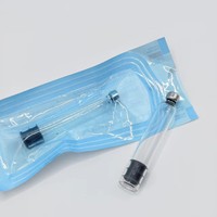 Duihao - Cartucho de Vidrio Cilíndrico Desechable Transparente y Estéril de 3 ml con Tapa de Aluminio y Tapón de Goma para el Cuidado de la Piel, Disponible en Stock