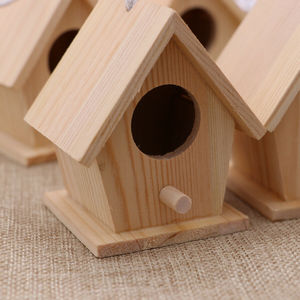 Tự nhiên chưa hoàn thành handmade giáng sinh GỖ CHIM nhà giá rẻ chim nhà nhỏ bằng gỗ chim nhà - Product Image 4