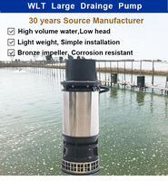 Pompe de drainage submersible en acier inoxydable à grand débit, système de drainage automatique, faible coût d'entretien, durable, pour l'élevage de poissons