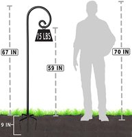 Oniya 2 Packs 76 Zoll Bird Feeder Outdoor Hirten Haken Verstellbare Metall Gartens tangen für Garten, Hochzeiten, Solar Light Laterne