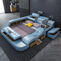 Modernes automatisches Luxus massage bett mit Stauraum und LED-Leuchten Multifunktion ale Schlafzimmer möbel für Schule oder Wohnung