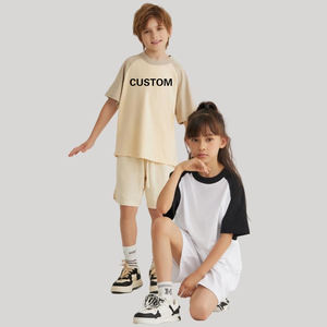 เสื้อผ้าเด็กแบบบล็อกสีน้ำหนักมากทำจากผ้าฝ้าย100% สำหรับเด็กผู้ชายเด็กผู้หญิงใส่ไปโรงเรียนโลโก้ได้ตามต้องการ - Product Image 1