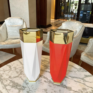 Décoration d'hôtel de luxe, support à fleurs en or, <span class=keywords><strong>vase</strong></span> à fleurs en acier inoxydable / <span class=keywords><strong>grand</strong></span> pot de <span class=keywords><strong>plante</strong></span> <span class=keywords><strong>pour</strong></span> l'<span class=keywords><strong>intérieur</strong></span> - Product Image 6