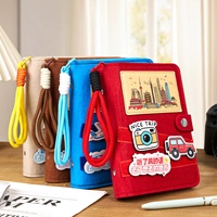 Carnet de voyage vierge en feutre rechargeable avec impression de logo, 160 pages, pour collection de tampons touristiques DIY, idéal pour le bureau