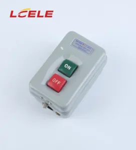 Green and Red Power Push button Switch ON and OFF box with IP67 Waterproof junction box and cable gland