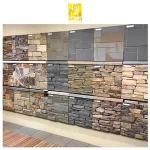 BOTON STONE Outdoor Artificial Slate Cladding Cultural Decorative Stones Veneer Faux Stone Wall Panels