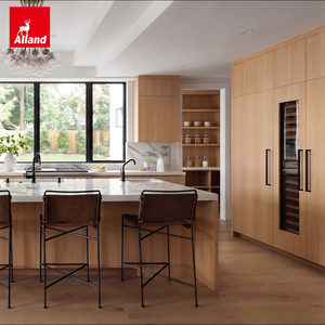 Armoires de cuisine de luxe Alland Modernizing Rift Sawn White Oak Custom Flat Panel Slab Door pour la rénovation de la cuisine - Product Image 4