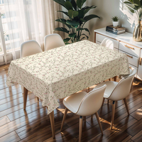 Nappe Rectangulaire RNPT Facile à Nettoyer, Housse de Table en PVC pour Cuisine, Salle à Manger, Maison