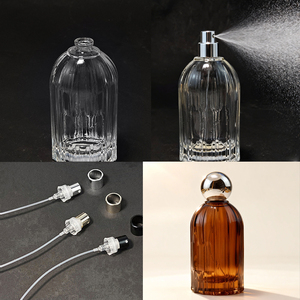 Botella de Perfume de Vidrio de 100ml, Forma Cilíndrica Ovalada, Color Personalizado, con Pulverizador a Presión y Decoración en la Superficie, Venta al Por Mayor - Product Image 4