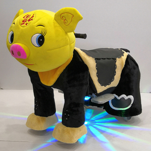 Elektro-Reitspielzeug für Kinder Plüschpferd und Hund Scooter Tieren-Reitspielzeug aus Kunststoff für den Einsatz im Einkaufszentrum - Product Image 2