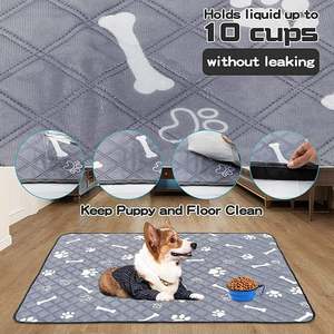 Almofadas absorventes para urina de cachorros, tapete de urina para treinamento de cães, tapete digital à prova d'água, lavável e absorvente para cães, roupa ideal para treinamento - Product Image 6