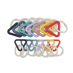 Wholesale New Style Cotton Rope Pull Ring Rubber Large Pet Dog Chew Toy Triangle Tug Dog Toy