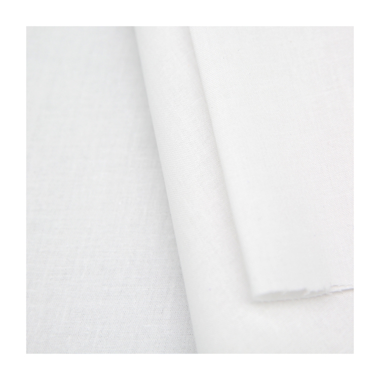 Cheap high quality plain 100 cotton pants pocket lining fabric white cotton poplin fabric rolls