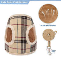 Harnais pour chien réversible et rembourré en fibre, avec logo personnalisé, design floral, gilet à pointes