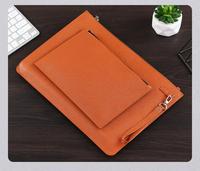 Bolsa de cuero saffiano PU de gran capacidad personalizada, bolsa de negocios con cremallera, bolsa de documentos de oficina A4 A5, bolsa de archivo con cremallera