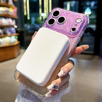 Étui de téléphone en PC IMD aux couleurs dégradées de luxe pour iPhone 15 16 17 18 Pro Max avec support rotatif à 360° et recharge magnétique