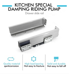 Guida per cassetti in vetro per mobili di lusso moderni, ferramenta per mobili, guide per cassetti resistenti con chiusura ammortizzata - Product Image 6