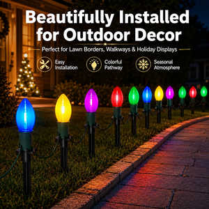 Waterproof IP65 LED <strong>Christmas</strong> <strong>Pathway</strong> <strong>Lights</strong> Indoor Outdoor Plastic Stake <strong>Lights</strong> for Garden Yard Lawn Walkway Holiday Decoration - Product Image 4