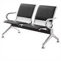 Banc d'attente moderne en PU avec accoudoir central, 1/2/3/4/5 places, pour hôpital, aéroport, salle de sport, salon, réception publique