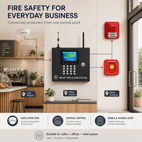 Sistema Inalámbrico de Alarma contra Incendios de Metal, Panel de Control LoRa, Detectores de Humo, Repetidor de Señal, Volumen Ajustable, Función SOS