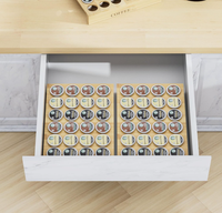 Support pour 24 capsules de café en bambou, organiseur de capsules K-Cup avec base antidérapante pour comptoir de cuisine, bar à café