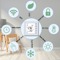 Thermostat de chauffage numérique WiFi, écran tactile LCD, contrôleur de température programmable pour systèmes de chauffage au sol