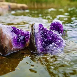 批发天然生愈合紫水晶石英簇高品质紫水晶原石大紫水晶地质簇