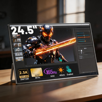 Ekstensi Layar Laptop Kedua 2.5K 165Hz Monitor Portabel Sentuh 100%sRGB 400cd/m² Jack Audio 3.5mm Plug&Play