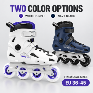 Pattini in Linea COUGAR MZS307C Aggiornati per Adulti con Telaio in Alluminio CNC a Doppia Modalità e Ruote in PU 85A per Fitness e Slalom - Product Image 2