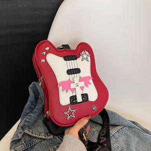 斬新なギター型PUレザーハンドバッグ、カスタム形状、トレンディな個性、シンプルな女性用バッグ - Product Image 2