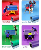 Revêtement de sol sportif en PVC pour intérieur, pour tennis de table, antidérapant, amortissant et résistant à l'usure