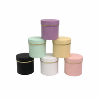 Boîtes d'emballage rondes en carton pour fleurs, mini-bouquets de fleurs en papier uni, emballage de roses, boîte à chapeau pour fleurs, boîte cadeau