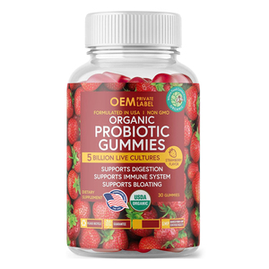 Las gomitas probióticas orgánicas de 5 mil millones de CFU de etiqueta privada OEM ayudan a apoyar la digestión, el <span class=keywords><strong>estreñimiento</strong></span> y el sistema inmunológico - Product Image 1