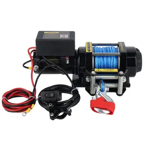 Atv Portable 12v 4500lb ATV UTV Synthetic Rope Winch Kit