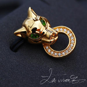 Colgante de la serie Counterattack de aleación vintage con cristales de plata 925 y diamantes de imitación - Product Image 3