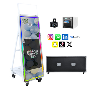 Nouvelle machine de photomaton miroir DSLR 32 pouces avec écran tactile intelligent, miroir magique pour selfies et support d'imprimante - Product Image 6