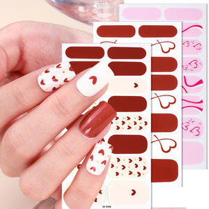 Autocollants 3D japonais coréens pour ongles, plastique imperméable, design <span class=keywords><strong>français</strong></span>, dessin animé d'<span class=keywords><strong>amour</strong></span>, petit film polonais - Product Image 2