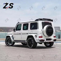 ZS pour Mercedes Benz classe G Wagon W463 mise à niveau W464 capot en Fiber de carbone couvercle de pneu de secours capot toit aileron arrière Kit de carrosserie