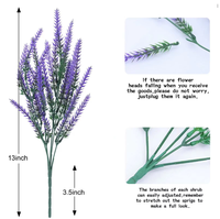 Dekorasi Pernikahan Grosir Bunga Lavender Tanaman Plastik Bunga Lavender Buatan Bunga Lavender Artifisial Bunga Palsu