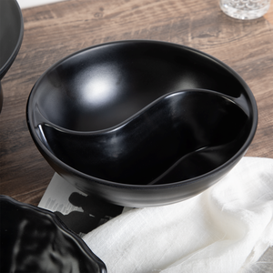 ブラックフロストマンダリンダックメラミン食器シンプルなクッキングボウル麺とサラダボウル和風 - Product Image 1