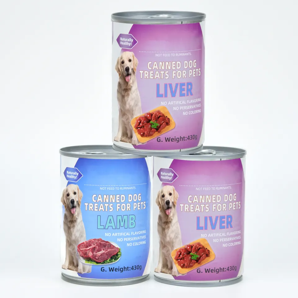 430g nutrizione proteica cane e gatto in scatola Pet agnello di razza fegato personalizzato, olio di pesce profondo ad alto contenuto proteico, 2 anni a basso contenuto di grassi