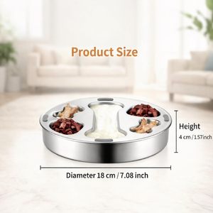 양면 사용 슬로우 피더 핥는 접시형 304 스테인리스 스틸 소형 중형견용 식기 - Product Image 6