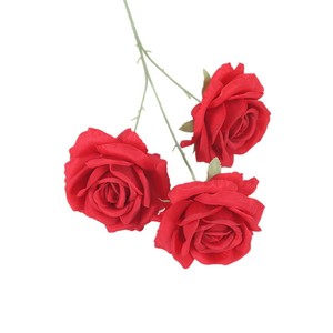 Roses artificielles Jessie, arrangement en vase multicolore à 3 têtes pour décorations de mariage - Product Image 5